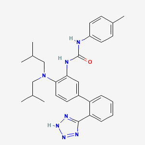 molecular formula C29H35N7O B608059 1-[2-[双(2-甲基丙基)氨基]-5-[2-(2H-四唑-5-基)苯基]苯基]-3-(4-甲基苯基)脲 CAS No. 1668565-74-9