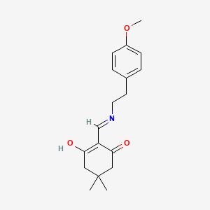 molecular formula C18H23NO3 B6080595 2-({[2-(4-methoxyphenyl)ethyl]amino}methylene)-5,5-dimethyl-1,3-cyclohexanedione 