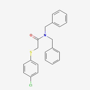 molecular formula C22H20ClNOS B6080606 N,N-dibenzyl-2-[(4-chlorophenyl)thio]acetamide 