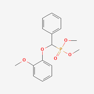 molecular formula C16H19O5P B6080612 dimethyl [(2-methoxyphenoxy)(phenyl)methyl]phosphonate 