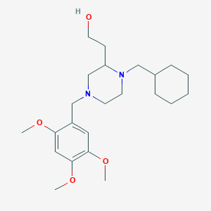 molecular formula C23H38N2O4 B6080618 2-[1-(cyclohexylmethyl)-4-(2,4,5-trimethoxybenzyl)-2-piperazinyl]ethanol 