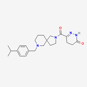 molecular formula C23H32N4O2 B6080649 6-{[7-(4-isopropylbenzyl)-2,7-diazaspiro[4.5]dec-2-yl]carbonyl}-4,5-dihydro-3(2H)-pyridazinone 