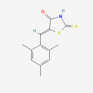 molecular formula C13H13NOS2 B6080664 5-(mesitylmethylene)-2-thioxo-1,3-thiazolidin-4-one 