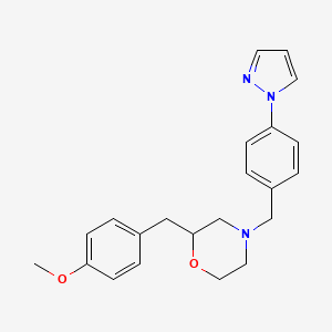 2-(4-methoxybenzyl)-4-[4-(1H-pyrazol-1-yl)benzyl]morpholine