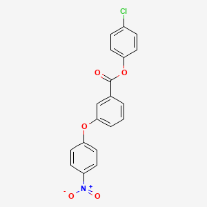 molecular formula C19H12ClNO5 B6080780 4-chlorophenyl 3-(4-nitrophenoxy)benzoate 