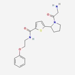 molecular formula C19H23N3O3S B6080782 5-(1-glycyl-2-pyrrolidinyl)-N-(2-phenoxyethyl)-2-thiophenecarboxamide 