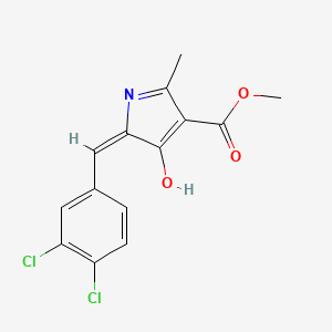 molecular formula C14H11Cl2NO3 B6080788 methyl 5-(3,4-dichlorobenzylidene)-2-methyl-4-oxo-4,5-dihydro-1H-pyrrole-3-carboxylate 