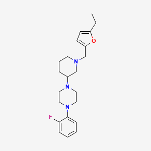molecular formula C22H30FN3O B6080816 1-{1-[(5-ethyl-2-furyl)methyl]-3-piperidinyl}-4-(2-fluorophenyl)piperazine 