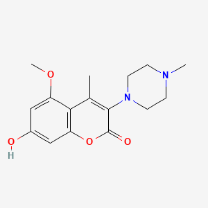 B608082 7-Hydroxy-5-methoxy-4-methyl-3-(4-methylpiperazin-1-yl)-2H-chromen-2-one CAS No. 1456807-80-9