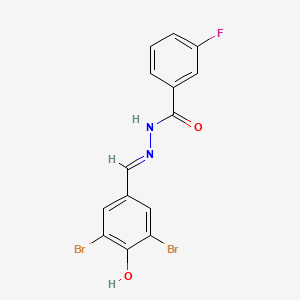 molecular formula C14H9Br2FN2O2 B6080837 N'-(3,5-dibromo-4-hydroxybenzylidene)-3-fluorobenzohydrazide 