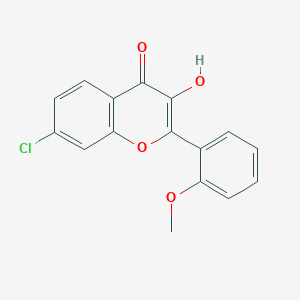 molecular formula C16H11ClO4 B6080871 7-chloro-3-hydroxy-2-(2-methoxyphenyl)-4H-chromen-4-one 