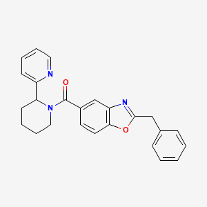 molecular formula C25H23N3O2 B6080915 2-benzyl-5-{[2-(2-pyridinyl)-1-piperidinyl]carbonyl}-1,3-benzoxazole 