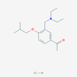 molecular formula C17H28ClNO2 B6080919 1-{3-[(diethylamino)methyl]-4-isobutoxyphenyl}ethanone hydrochloride 