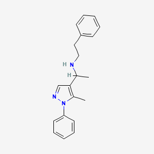 molecular formula C20H23N3 B6080930 1-(5-methyl-1-phenyl-1H-pyrazol-4-yl)-N-(2-phenylethyl)ethanamine 