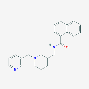 molecular formula C23H25N3O B6080934 N-{[1-(3-pyridinylmethyl)-3-piperidinyl]methyl}-1-naphthamide 
