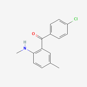 molecular formula C15H14ClNO B6080944 (4-chlorophenyl)[5-methyl-2-(methylamino)phenyl]methanone 
