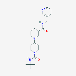 molecular formula C22H35N5O2 B6080955 N~1~'-(tert-butyl)-N~3~-(3-pyridinylmethyl)-1,4'-bipiperidine-1',3-dicarboxamide 