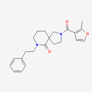 molecular formula C22H26N2O3 B6080968 2-(2-methyl-3-furoyl)-7-(2-phenylethyl)-2,7-diazaspiro[4.5]decan-6-one 