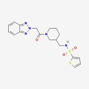 N-({1-[2-(2H-1,2,3-benzotriazol-2-yl)acetyl]-3-piperidinyl}methyl)-2-thiophenesulfonamide
