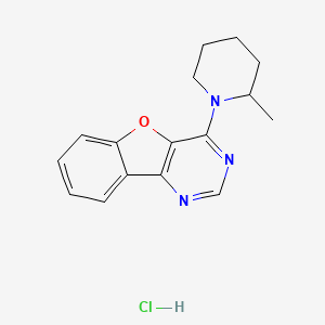 molecular formula C16H18ClN3O B6080986 4-(2-methyl-1-piperidinyl)[1]benzofuro[3,2-d]pyrimidine hydrochloride 