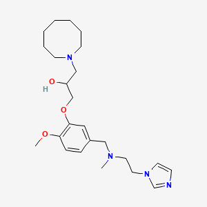 molecular formula C24H38N4O3 B6080994 1-(1-azocanyl)-3-(5-{[[2-(1H-imidazol-1-yl)ethyl](methyl)amino]methyl}-2-methoxyphenoxy)-2-propanol 