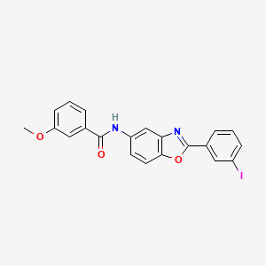 N-[2-(3-iodophenyl)-1,3-benzoxazol-5-yl]-3-methoxybenzamide