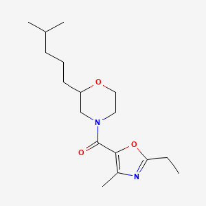 molecular formula C17H28N2O3 B6081008 4-[(2-ethyl-4-methyl-1,3-oxazol-5-yl)carbonyl]-2-(4-methylpentyl)morpholine 