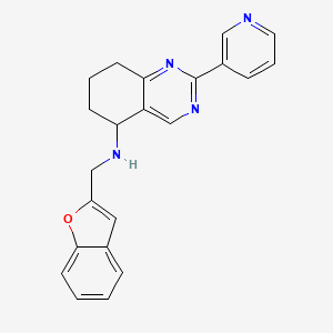 molecular formula C22H20N4O B6081023 N-(1-benzofuran-2-ylmethyl)-2-(3-pyridinyl)-5,6,7,8-tetrahydro-5-quinazolinamine 