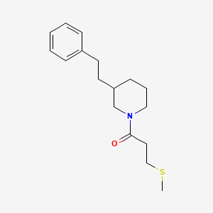 molecular formula C17H25NOS B6081034 1-[3-(methylthio)propanoyl]-3-(2-phenylethyl)piperidine 
