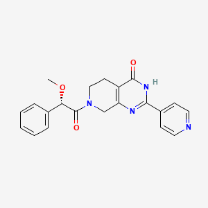 7-[(2S)-2-methoxy-2-phenylacetyl]-2-pyridin-4-yl-5,6,7,8-tetrahydropyrido[3,4-d]pyrimidin-4(3H)-one