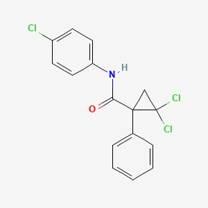 molecular formula C16H12Cl3NO B6081053 2,2-dichloro-N-(4-chlorophenyl)-1-phenylcyclopropanecarboxamide 