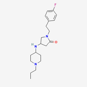 1-[2-(4-fluorophenyl)ethyl]-4-[(1-propyl-4-piperidinyl)amino]-2-pyrrolidinone