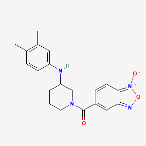 N-(3,4-dimethylphenyl)-1-[(1-oxido-2,1,3-benzoxadiazol-5-yl)carbonyl]-3-piperidinamine