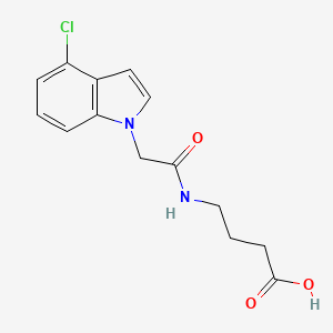 molecular formula C14H15ClN2O3 B6081093 4-{[(4-chloro-1H-indol-1-yl)acetyl]amino}butanoic acid 