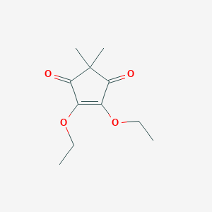 molecular formula C11H16O4 B060811 2,2-Dimethyl-4,5-diethoxy-4-cyclopentene-1,3-dione CAS No. 171195-56-5