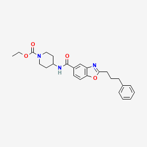 ethyl 4-({[2-(3-phenylpropyl)-1,3-benzoxazol-5-yl]carbonyl}amino)-1-piperidinecarboxylate