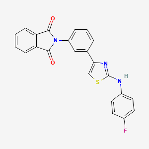 molecular formula C23H14FN3O2S B6081109 2-(3-{2-[(4-fluorophenyl)amino]-1,3-thiazol-4-yl}phenyl)-1H-isoindole-1,3(2H)-dione 