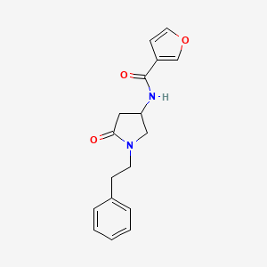molecular formula C17H18N2O3 B6081115 N-[5-oxo-1-(2-phenylethyl)-3-pyrrolidinyl]-3-furamide 