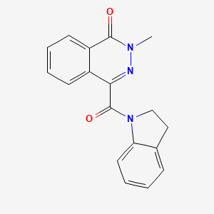 molecular formula C18H15N3O2 B6081148 4-(2,3-dihydro-1H-indol-1-ylcarbonyl)-2-methylphthalazin-1(2H)-one 
