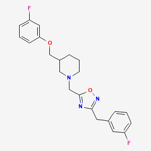 1-{[3-(3-fluorobenzyl)-1,2,4-oxadiazol-5-yl]methyl}-3-[(3-fluorophenoxy)methyl]piperidine