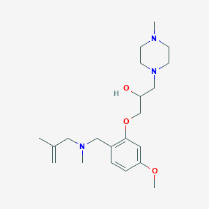 molecular formula C21H35N3O3 B6081232 1-(5-methoxy-2-{[methyl(2-methyl-2-propen-1-yl)amino]methyl}phenoxy)-3-(4-methyl-1-piperazinyl)-2-propanol 