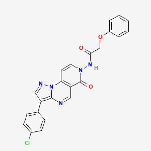 molecular formula C23H16ClN5O3 B6081240 N-[3-(4-chlorophenyl)-6-oxopyrazolo[1,5-a]pyrido[3,4-e]pyrimidin-7(6H)-yl]-2-phenoxyacetamide 
