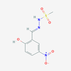 molecular formula C8H9N3O5S B6081288 N'-(2-hydroxy-5-nitrobenzylidene)methanesulfonohydrazide 