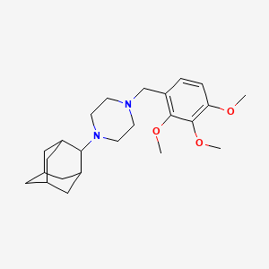 molecular formula C24H36N2O3 B6081297 1-(2-adamantyl)-4-(2,3,4-trimethoxybenzyl)piperazine 