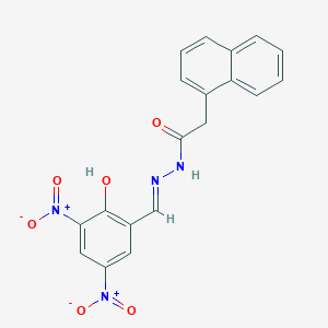 molecular formula C19H14N4O6 B6081310 N'-(2-hydroxy-3,5-dinitrobenzylidene)-2-(1-naphthyl)acetohydrazide 