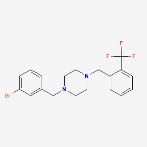 molecular formula C19H20BrF3N2 B6081311 1-(3-bromobenzyl)-4-[2-(trifluoromethyl)benzyl]piperazine 