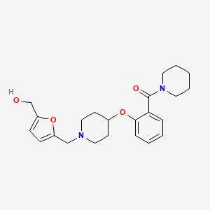 molecular formula C23H30N2O4 B6081319 [5-({4-[2-(1-piperidinylcarbonyl)phenoxy]-1-piperidinyl}methyl)-2-furyl]methanol 