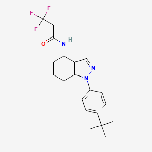 molecular formula C20H24F3N3O B6081325 N-[1-(4-tert-butylphenyl)-4,5,6,7-tetrahydro-1H-indazol-4-yl]-3,3,3-trifluoropropanamide 