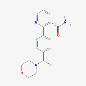 molecular formula C18H21N3O2 B6081336 2-[4-(1-morpholin-4-ylethyl)phenyl]nicotinamide 