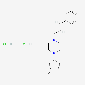1-(3-methylcyclopentyl)-4-(3-phenylprop-2-en-1-yl)piperazine dihydrochloride